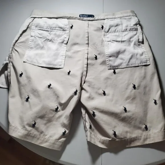 POLO Ralph Lauren Prospect Short in Light Tan with Allover Pony sz 36w - Picture 11 of 16